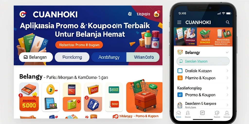 Tampilan antarmuka CUANHOKI dengan berbagai kupon menarik.