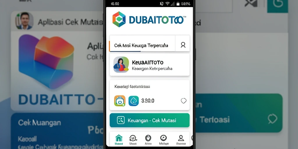 Tampilan antarmuka aplikasi DUBAITOTO untuk cek mutasi keuangan.