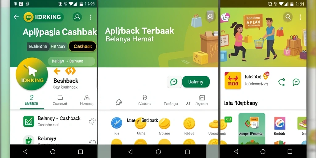 Tampilan antarmuka aplikasi Cashback IDRKING yang menarik dan mudah digunakan.