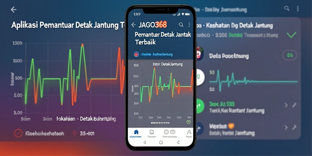 Antarmuka intuitif aplikasi JAGO368 untuk pemantauan detak jantung.